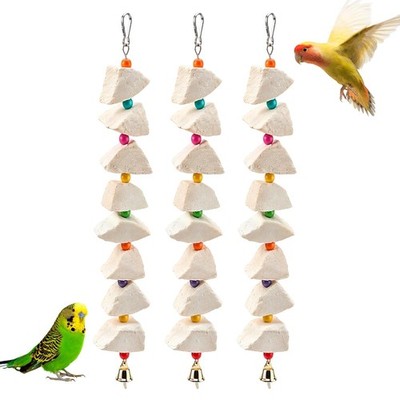 Cuttlefish Bone for Parakeets and Small Birds 3-Pack with Volcanic Stone