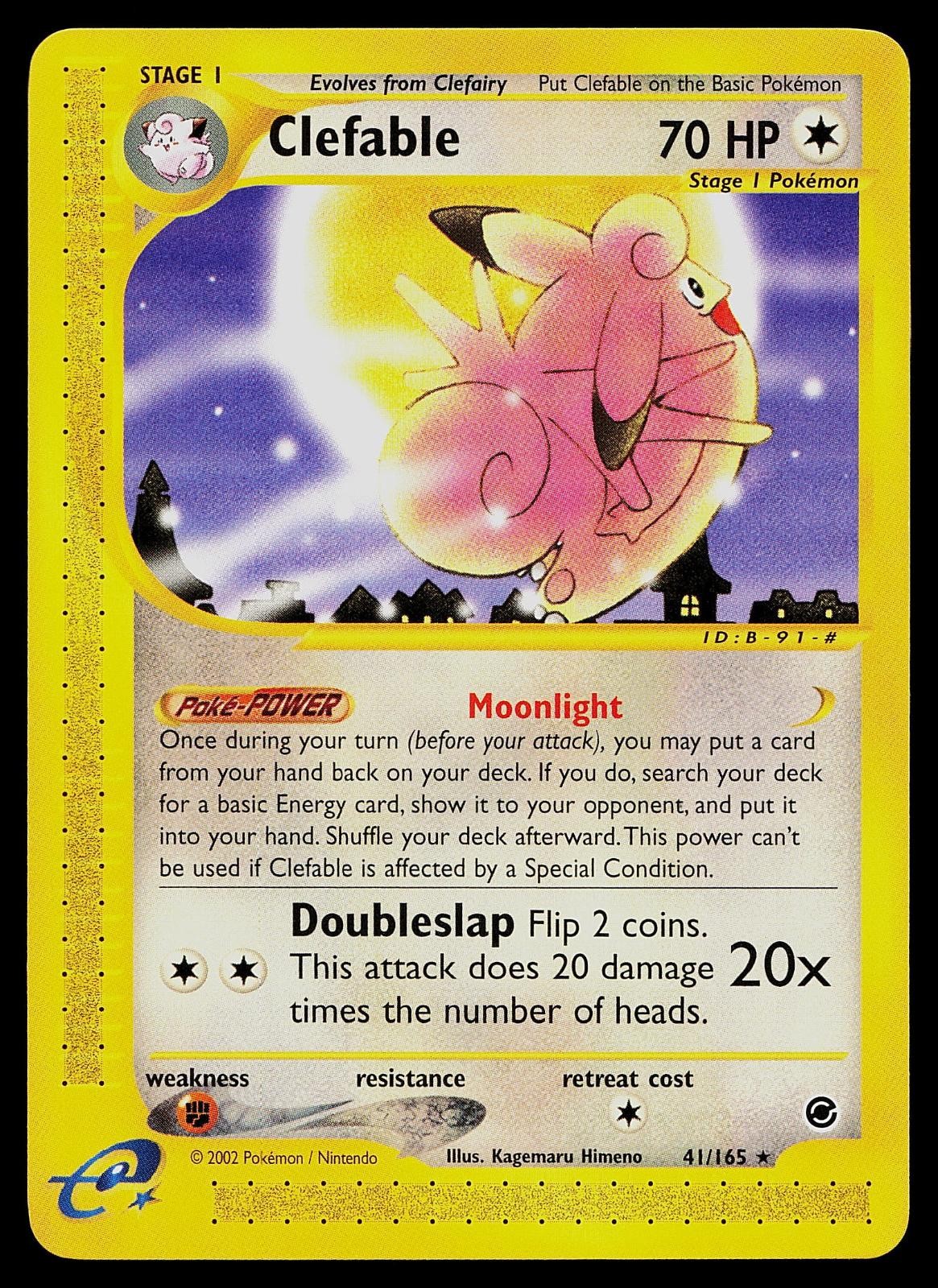 Pokemon Card - Clefable Expedition Base Set 41/165 Rare