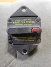 Marine Water Proof Circuit Board Breaker rated 75 a 30vdc 3k A interupt cap.