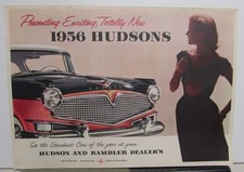 1956 Hudson Hornet Wasp Hollywood Rambler Oversized Color Sales Brochure Orig