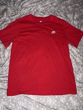 Nike The Nike Tee Red Cotton Short Sleeve Men's T-Shirt Size L