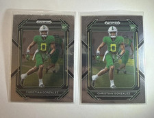 QTY 2-Christian Gonzalez 2023 Panini Prizm Draft Picks #174 Oregon Patriots