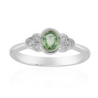 Cavill Damenring 0,37Ct Saphir GrüN Oval 925 Sterlingsilber Schmuck- Echtschmuck