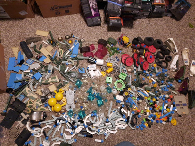 Large Capsela + Construx Lot Hundreds Of Parts Hong Kong Powertram 1983 Cx580 FP