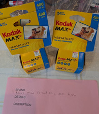 Kodak Max Versatility 400 35mm film 36 exp 3 Pack EXP 07/04