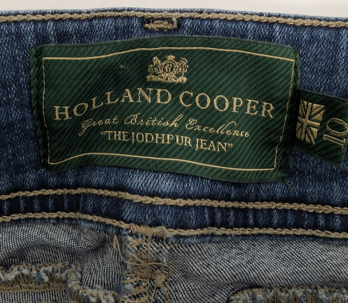 Holland Cooper Jodhpur Biker Jeans Denim Size UK 10R US 6 Equestrian Preppy