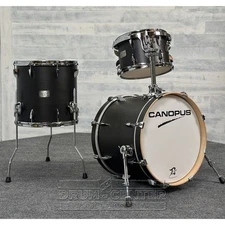Canopus Yaiba 3pc Bop Drum Set Antique Ebony Matte Lacquer