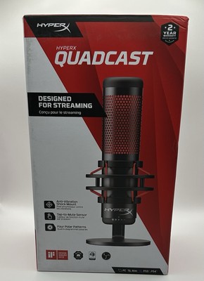 HyperX QuadCast Gaming Mikrofon - Schwarz geöffnet nie benutzt