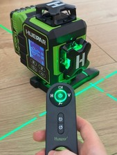 Huepar W04CG 4D Laser Level with 360° Self-Leveling Cross Line and LCD Display