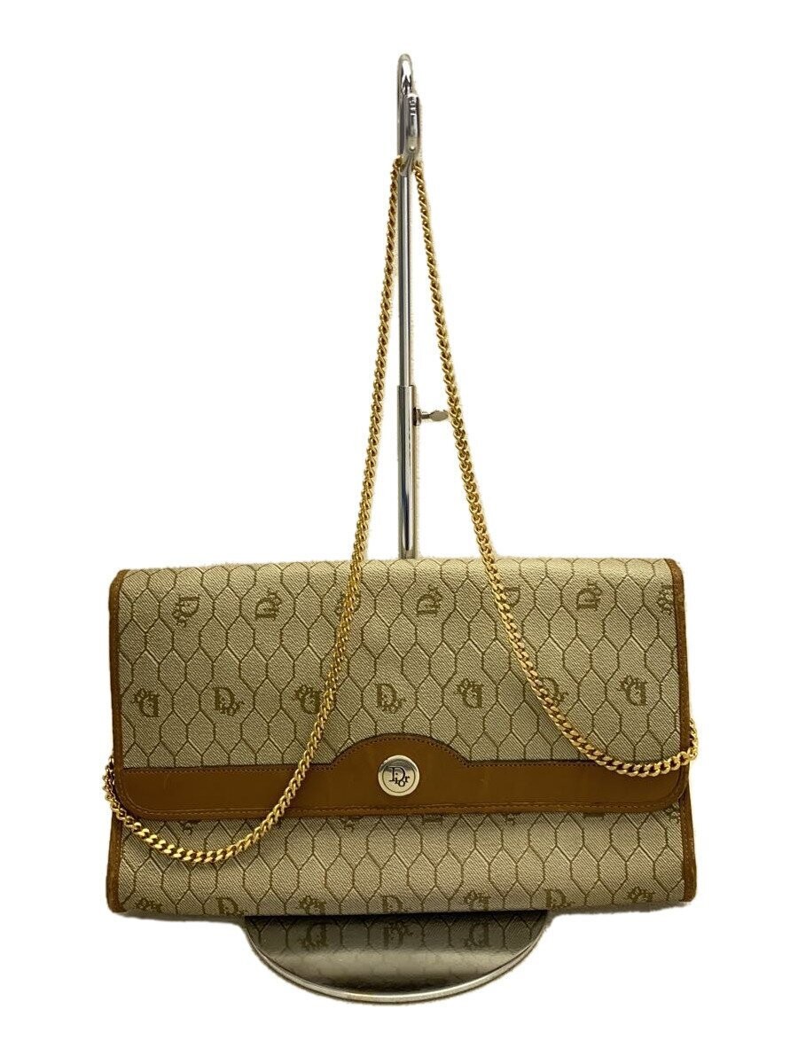 Christian Dior Brown PVC Shoulder Bag Designer Tote Handbag