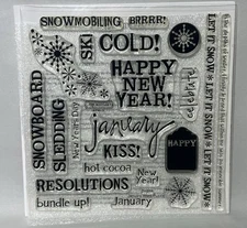 Close to My Heart Stamps My Acrylix January Word Puzzle D1268