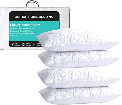 Gesteppte Kissen 2x 4x Pack Hotelqualität Bounce Back tief gefüllte Kissen 29x19''