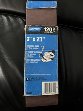Norton 3 Inch x 21 Inch 120 Grit Sanding Belt - 2 Sanding Belts in Total