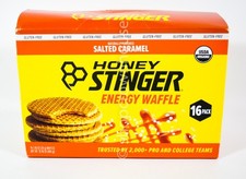 16 Honey Stinger SALTED CARAMEL Waffle 1.06 oz Organic NonGMO 11/09/2026