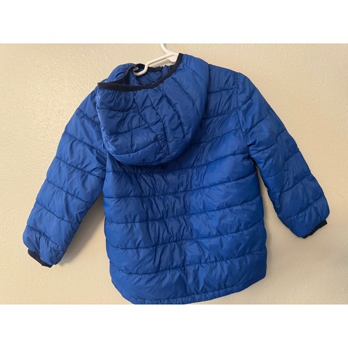 Gap blue puffer jacket kids size 4 upcycled lightweight puffer primaloft - Picture 2 of 3