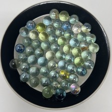 Vintage Lot Of 60 Clear Glass Translucent Marbles With Bubbles