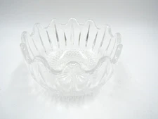 Crystal Glass Covered Round Candy Dish 5" tall 4 1/2" wide