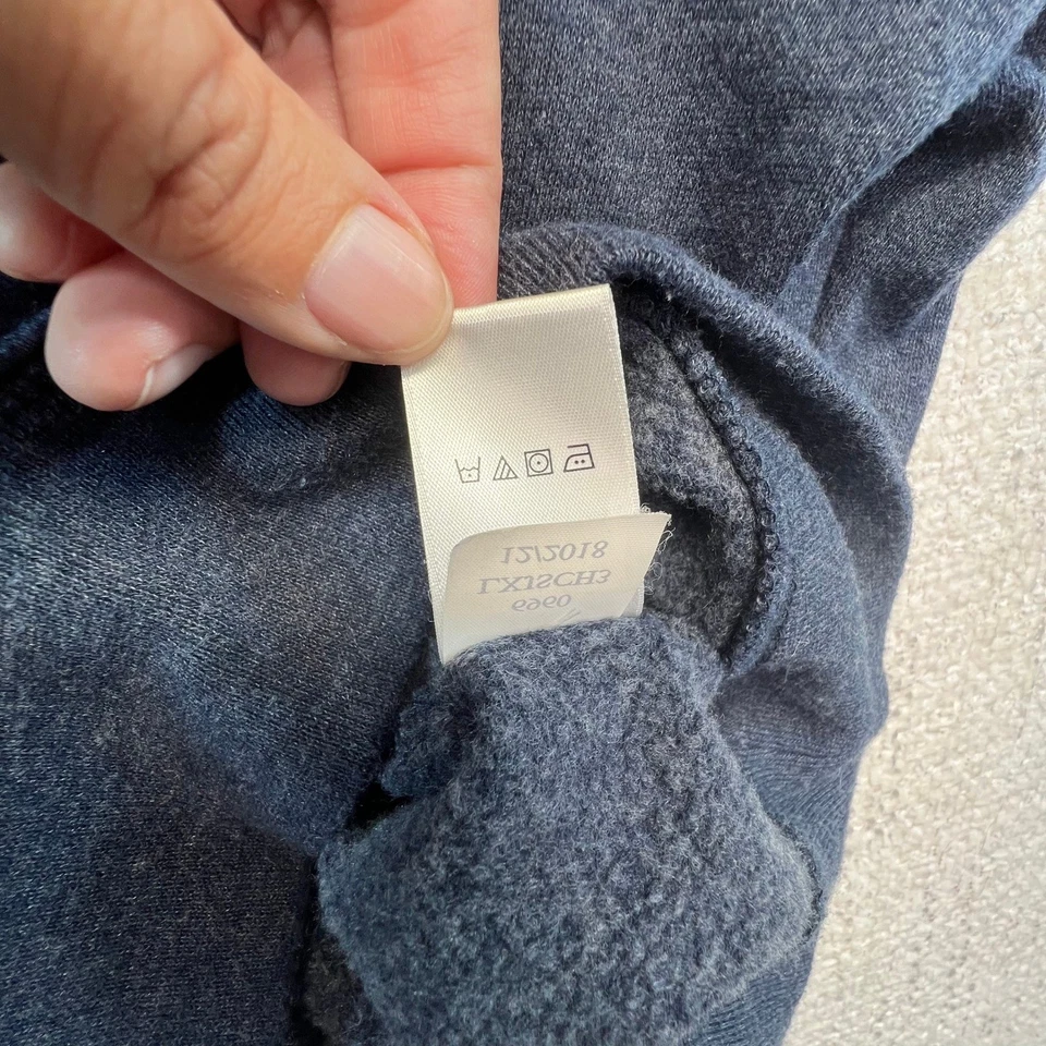 AERO Womens Long Sleeve Graphic Sweatshirt Yin Yang Sun Flowers Blue L - Image 3 of 4