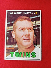 1967 Topps Baseball Card #399 AL WORTHINGTON Twins   VG