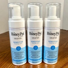 Lot of 3 ~ The Honey Pot Company ~ Sensitive Foaming Wash ~ 163 ml / 5.51 fl oz