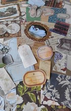 Botanical English Countryside Curated Scrapbook Junk Journal Scrapbook 85 pc lot