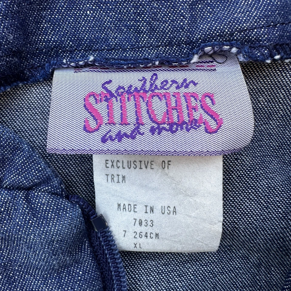 Chaqueta vintage Southern Stitches para mujer XL ancla náutica estrella bordada años 90 Foto 3 de 4