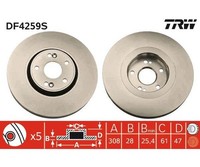 2 St. Bremsscheibe Trw DF4259S FüR Renault Laguna Ii