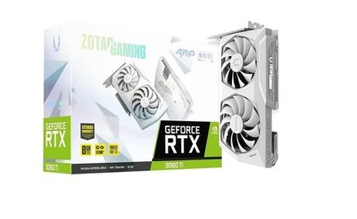 8GB Zotac RTX 3060 TI AMP White Edition LHR PCI-E 4.0 ZT-A30610F-10PLHR