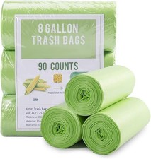 Trash Bags 8 Gallon, Medium Garbage Bags, 0.67 Mil Extra Strong Trash Bags fo...