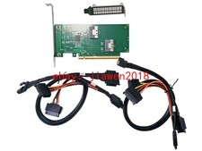 PCIE x16 to 2 SlimSAS SFF-8654 8i U.2 NVMe Adapter SFF-8654 TO 2 SFF-8639 Cable