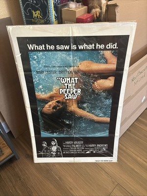 What The Peeper Saw (1972) One Sheet Authentic Horror Poster 27x41 Britt Ekland