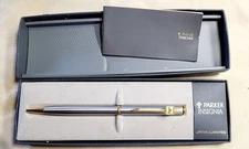 Parker Insignia Slim Shiny Chrome GT Ballpoint Pen Twist Click Mechanism