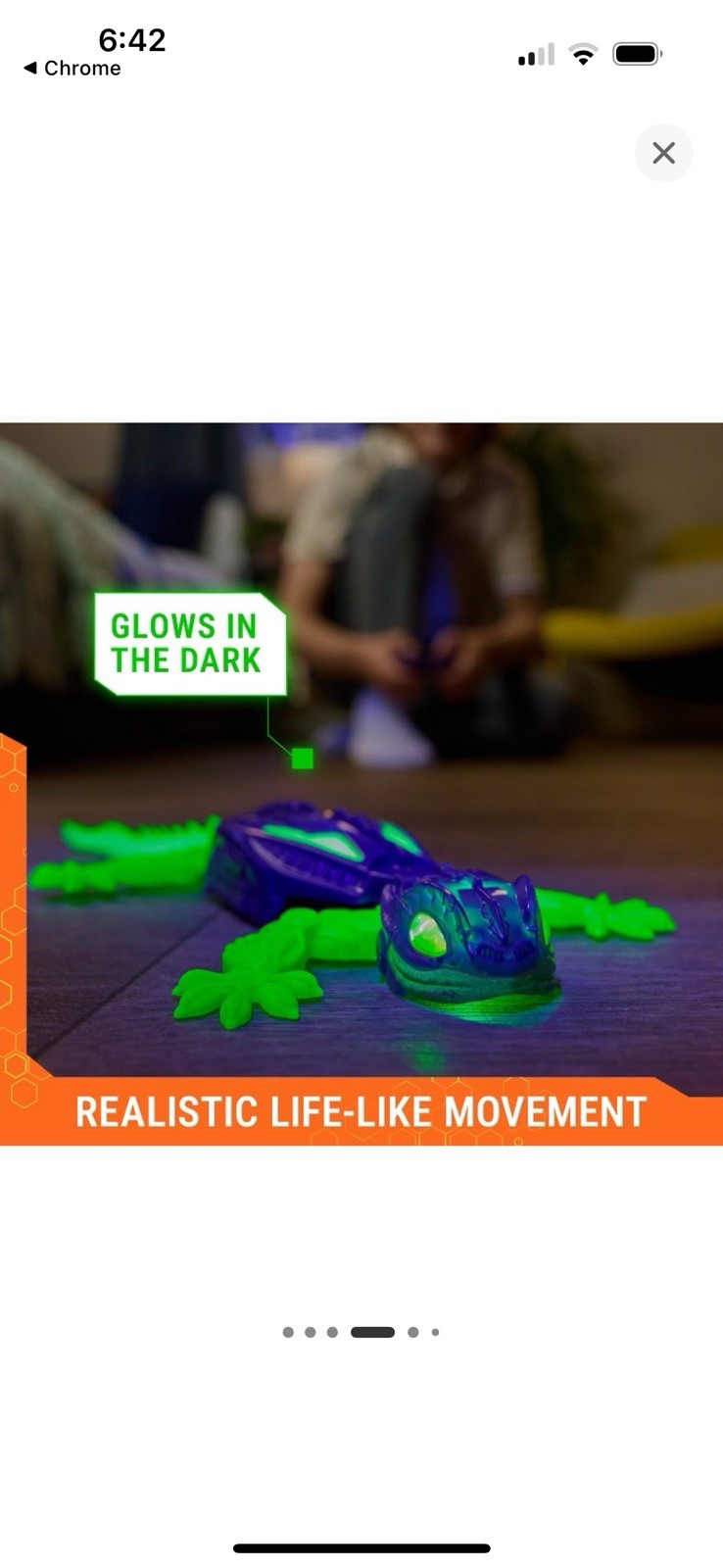 NEW Hex Bots Glow in Dark Wall Climbing Gecko Rechargeable Toy Sealed