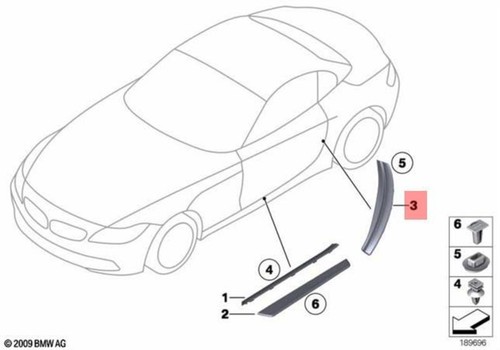 For BMW Genuine Door Opening Trim Left 51377192285 - Picture 2 of 3