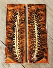 Custom Made Stabilized Pine Cones Resin Pair Scales For Knife Making Handle 2976