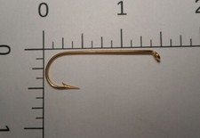 100 Anzuelos Mustad & Son #6, Vástago Largo, Aberdeen Anillado, Bronceado, Para Mosca Streamer
