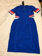 Fashion nova royal blue, red and white bandage dress size XL