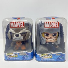 Marvel Mighty Muggs Rocket Raccoon and Thor READ