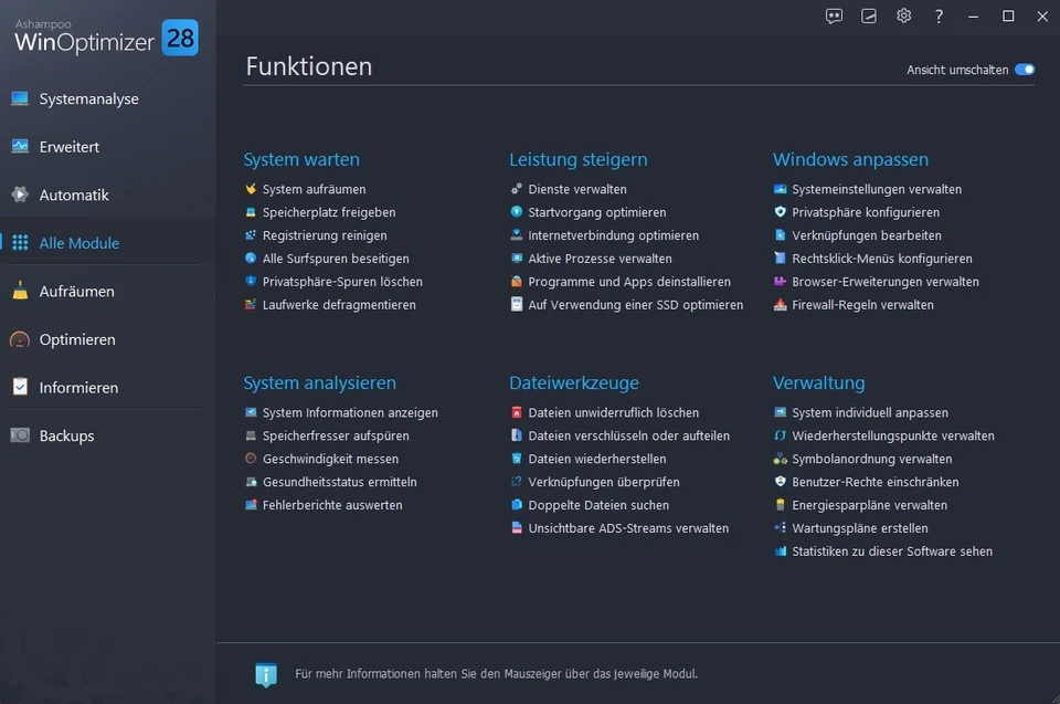 Aktion: Ashampoo WinOptimizer 28 / 1 PC / Dauerlizenz / KEY (ESD) - Bild 3 von 4