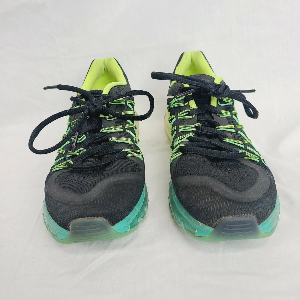 Nike Air Max 2015 Athletic Running Shoes Black 5.5Y Green eBay