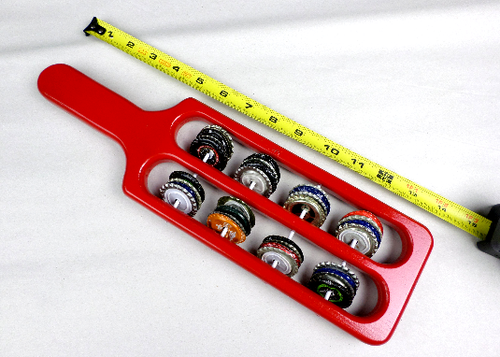FARBE WÄHLBAR Kronkorken Tamburin 14" handgefertigtes Percussion Musikinstrument - Bild 14 von 20