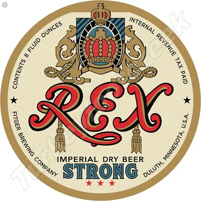 Rex Strong Beer 11.75'' Round Metal Sign