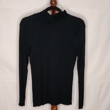 Cable Gauge women's size M mock neck sweater black color long sleeves