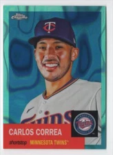 2022 Topps Chrome Platinum Anniversary Aqua Lava Refractor Carlos Correa /299
