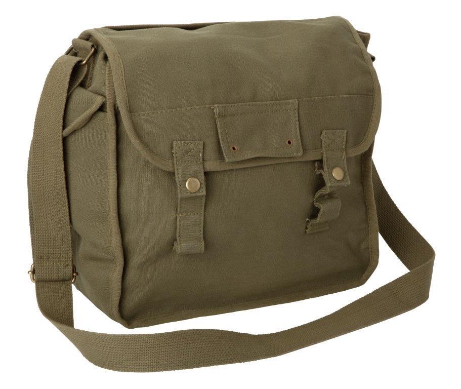 Canvas Bag Vintage Army Military Style Haversack Work Tool Webbing Shoulder Sack Canvas Bag Vintage Army Military Style Haversack Work Tool Webbing Shoulder Sack