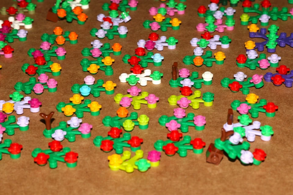 Lego LOTE A GRANEL: 2417 2518 plantas hojas flores verde árbol jardín botánico Foto 2 de 4