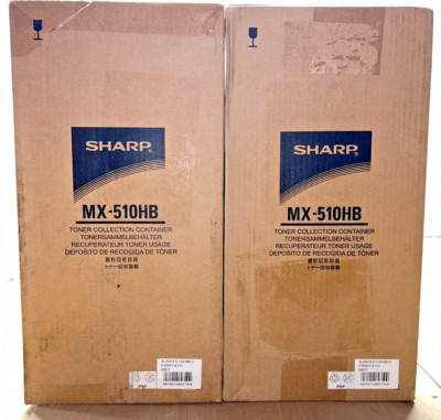 Set of 2 Genuine Sharp MX510HB / MX-510HB Toner Collection Container MX-4112