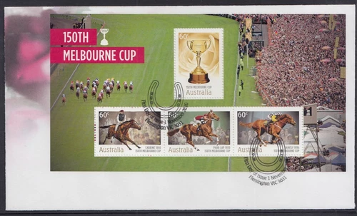 Australia 2010 Melbourne Cup 150 Years Mini Sheet First Day Cover
