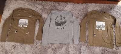 3 x Basic Needs by Name it Langarmshirt Shirt Jungen Kinder Gr. 158/ 164 