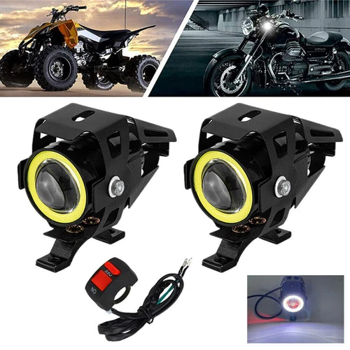 2X Motorrad LED Scheinwerfer Arbeitsscheinwerfer Zusatzscheinwerfer Tagfahrlicht - Bild 3 von 14